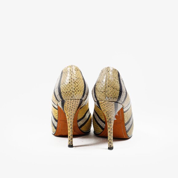 Givenchy Paris Striped Snakeskin Pumps - Picture 3 of 9